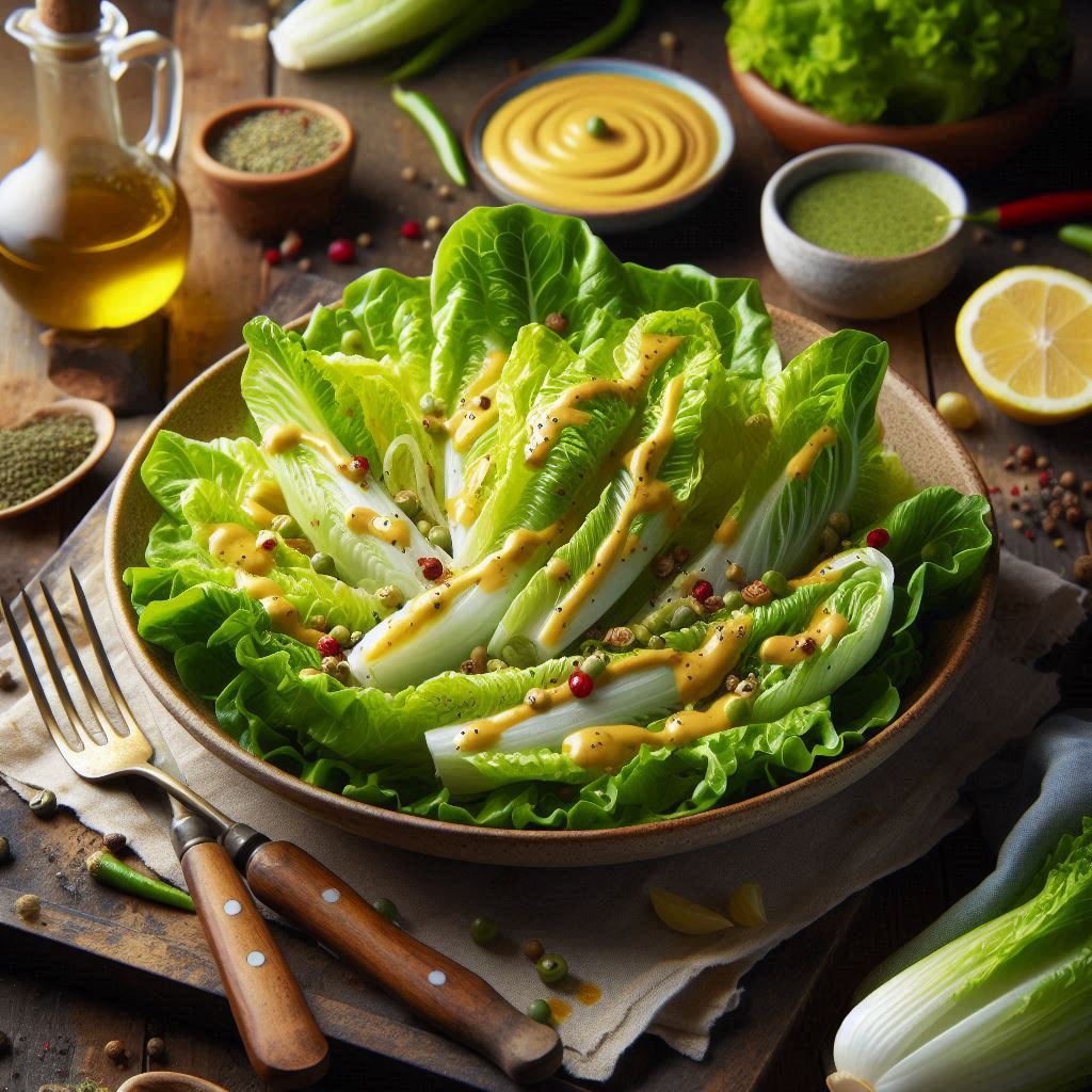 Butter lettuce paired with a zesty mustard vinaigrette for a crisp, flavorful bite.