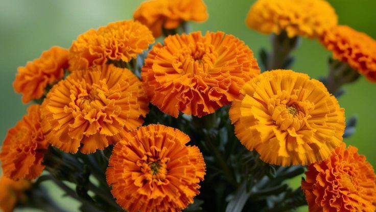 Bright orange marigolds thriving in a hydroponic growing system, showcasing the effectiveness of hydroponic plants cultivation