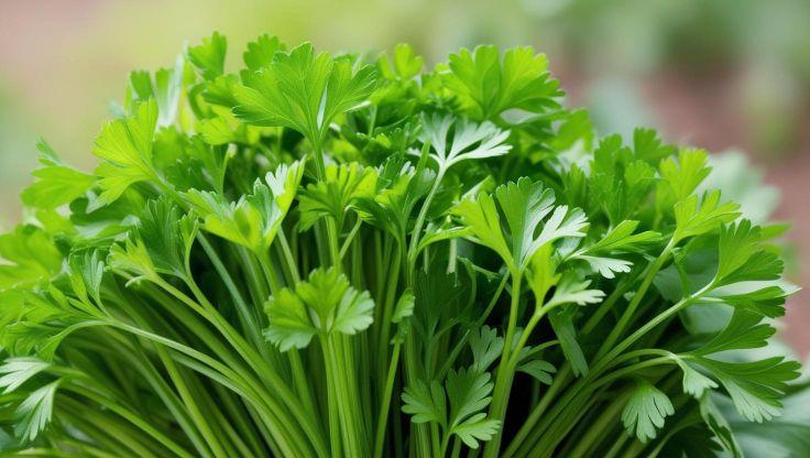 Chervil flourishing in a hydroponic growing system, its delicate green leaves forming dense clusters, highlighting efficient soil-free cultivation.