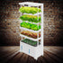 Indoor hydroponic garden system with 76 sowing, 72 planting positions, and compact design.