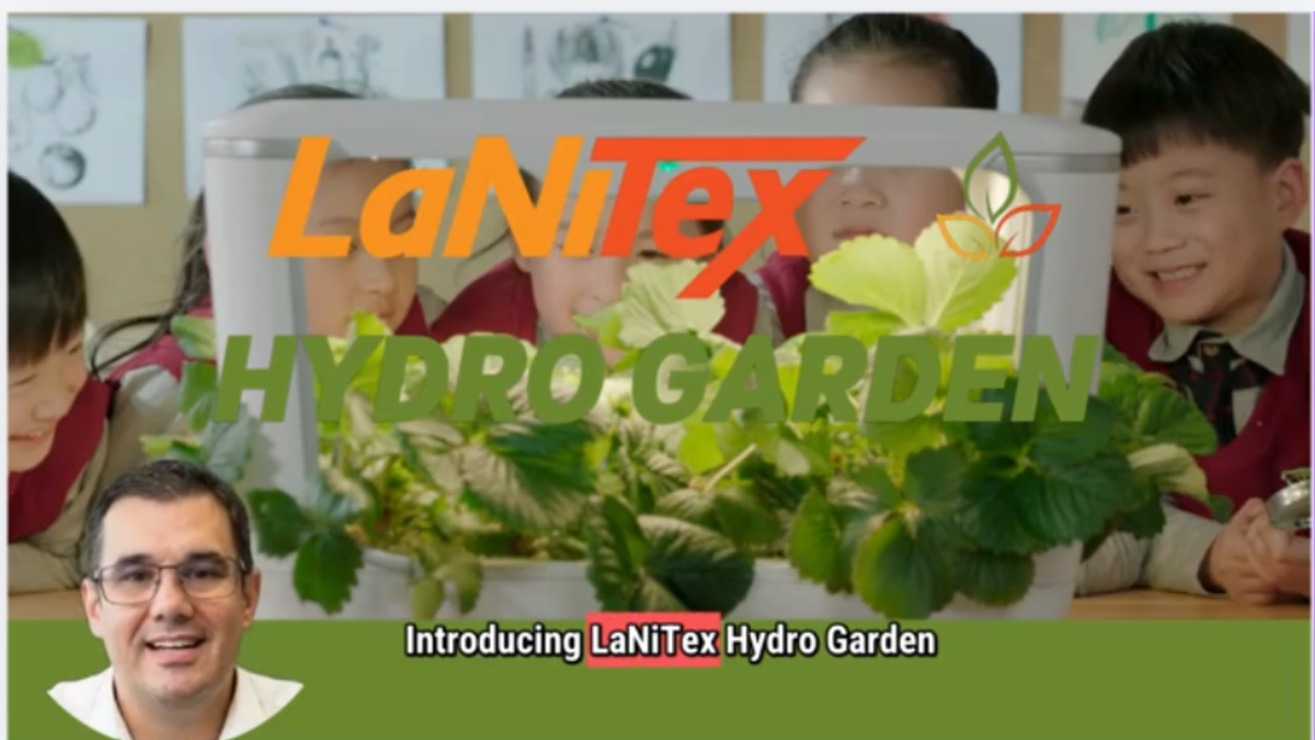 Load video: Laszlo Bulatko, founder of LaNiTex, introducing the indoor hydroponic STEM programme for Queensland primary schools.