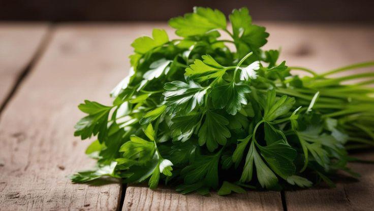 Parsley flourishing in a hydroponic growing system, its vibrant green leaves forming dense clusters, highlighting efficient soil-free cultivation.