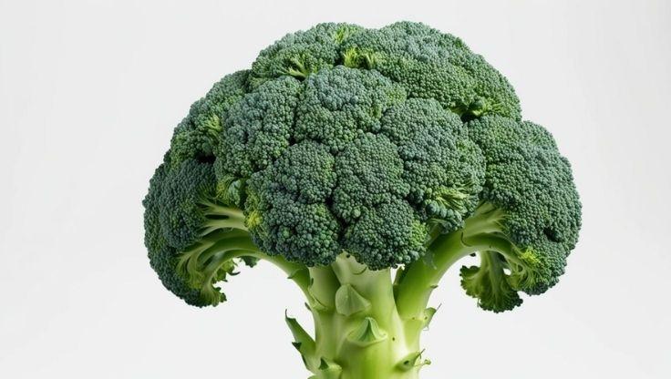 Hydroponic plants of broccoli with tightly clustered green florets, thriving in a controlled growing system.